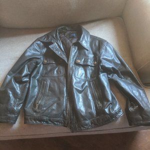 Black leather Gap Kids Jacket